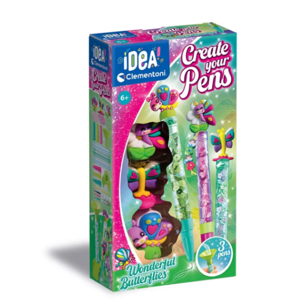  Idea Art Zestaw Mini Fabryka Długopisów Motylki Clementoni 18169
