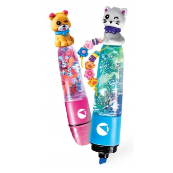 Idea Art Zestaw Mini Fabryka Markerów Zakreślaczy Słodkie Pupile Pies i Kot Clementoni 18166