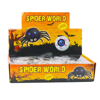 Pająk Gniotek Antystresowy Sensoryczny Z Kulkami Żelowymi Czarny