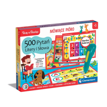 Mówiące Pióro 500 Pytań Litery i Słowa Uczę się Bawiąc Język Polski Clementoni 50780