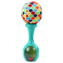 Zestaw Grzechotki Z Miękką Piłeczką Wzorki Pomarańczowa Zielona 2szt