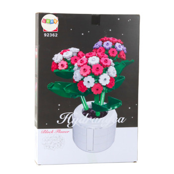 Klocki Konstrukcyjne Różowa Hortensja W Doniczce 342 el.