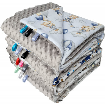 Kocyk 100x135 SZARE MINKY +...