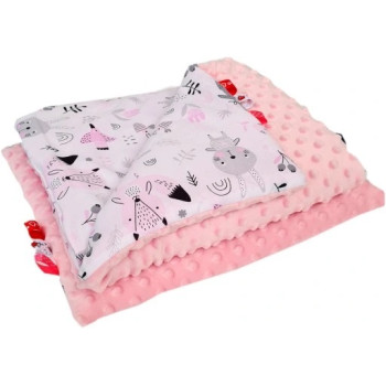 Kocyk 100x135 RÓŻ MINKY +...