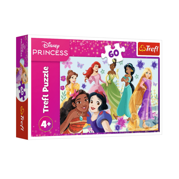 Puzzle - 60 - Księżniczki w akcji - Disney Princess - Trefl 17409