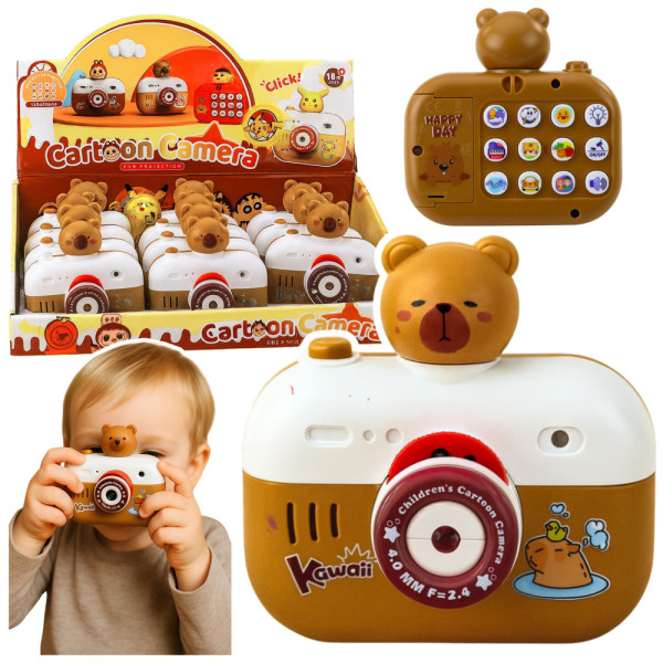 Aparat Interaktywny Kapibara Projektor Światła Dźwięki Smycz