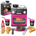 Kuchenka Zabawkowa Z Piekarnikiem Jedzenie Światła Dźwięki Różowa