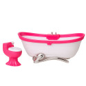 Zestaw Łazienkowy Dla Lalek Wanna Toaleta Umywalka Z Lustrem