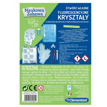 Naukowa Zabawa Zestaw Fluorescencyjne Kryształy Język Polski Clementoni 60584