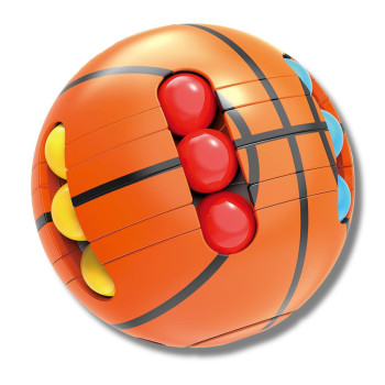 Piłka Łamigłówka Zręcznościowa Logiczna Sensoryczna Dla Dzieci Pomarańczowa