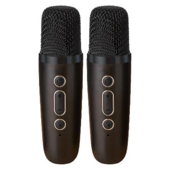 Mikrofony z głośnikiem czarne