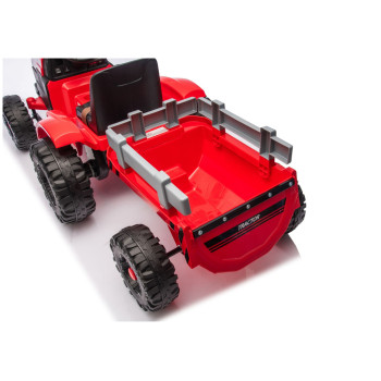 Traktor Na Akumulator CH9959B Z Przyczepą Czerwony 24V
