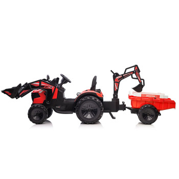 Koparka Z Naczepą Na Akumulator SX2068 Czerwona