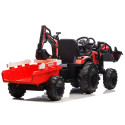 Koparka Z Naczepą Na Akumulator SX2068 Czerwona