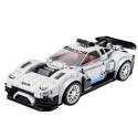 Klocki Konstrukcyjne Samochód Wyścigowy Robot 2W1 Biały 320 el.