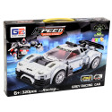 Klocki Konstrukcyjne Samochód Wyścigowy Robot 2W1 Biały 320 el.