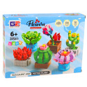 Klocki Konstrukcyjne Kwiaty Roślinki w Doniczkach 6 Sztuk 245 el.