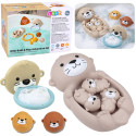Zestaw Zabawki Do Kąpieli Wydra Rodzinka Kosz Piłeczki 7 el.