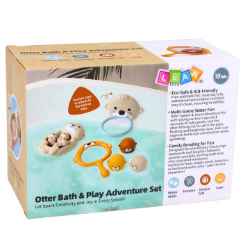 Zestaw Zabawki Do Kąpieli Wydra Rodzinka Kosz Piłeczki 7 el.