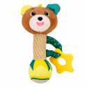 Pluszowa Grzechotka Miś Z Gryzakiem i Piszczałką Dla Niemowląt