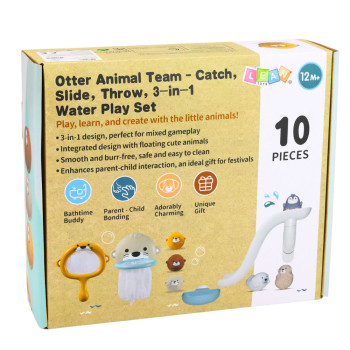 Zabawki Do Kąpieli Wydra Zwierzątka Zjeżdżalnia Kosz Sitko 10 el.