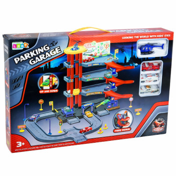 Parking Wielopoziomowy 4 Poziomy Z Windą Helikopter Autka 70 el.