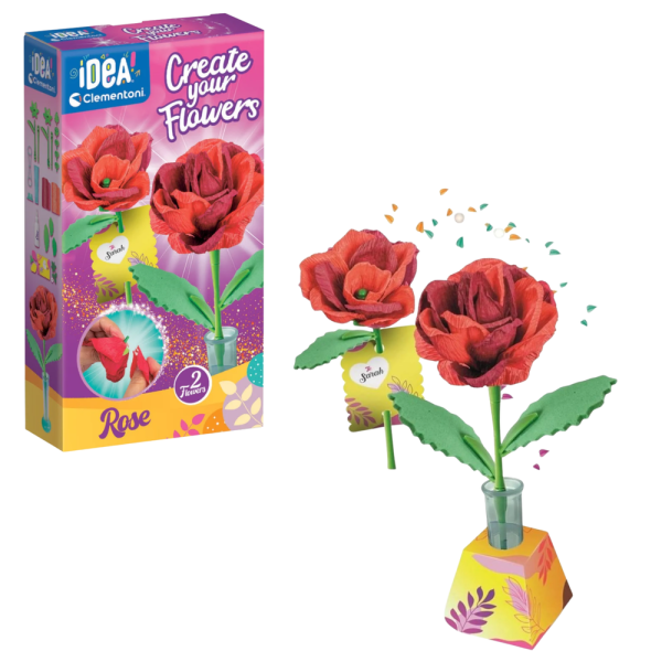 Idea Art Zestaw Kreatywny Mini Fabryka Kwiatów Róża Clementoni 18168