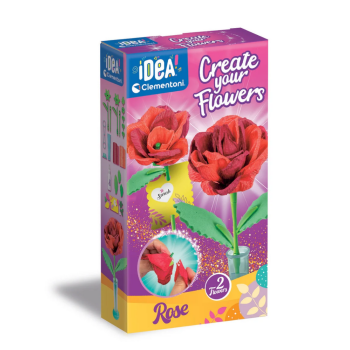 Idea Art Zestaw Kreatywny Mini Fabryka Kwiatów Róża Clementoni 18168