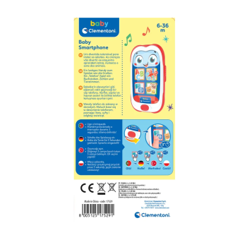 Interaktywny Mówiący Smartfon Telefon Dziecięcy Język Polski Turecki Portugalski Niemiecki Clementoni 17529