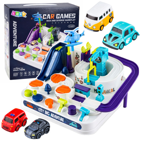 Samochodowy Tor Przeszkód Interaktywny Parking Edukacyjny 4 Auta