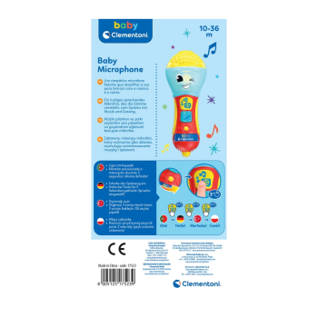Dziecięcy Mówiący Mikrofon Język Polski Niemiecki Portugalski Turecki Clementoni 17523
