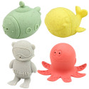 Zabawki Edukacyjne Do Kąpieli Sensoryczne Figurki Gumowe Pastelowe 4 szt.