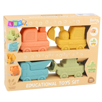 Zabawki Dla Malucha Gumowe Pojazdy Do Rozłączania Zabawy Kąpieli 4 szt.