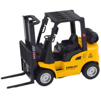 Wózek Widłowy Z Napędem Metalowy Paleta Skrzynia Ruchome Widły Żółty