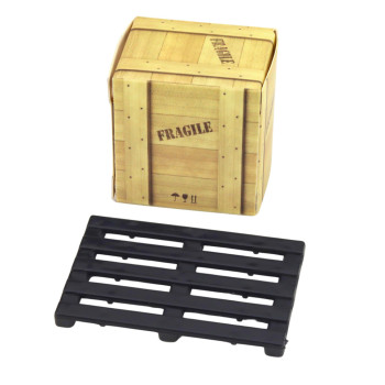 Wózek Widłowy Z Napędem Metalowy Paleta Skrzynia Ruchome Widły Żółty