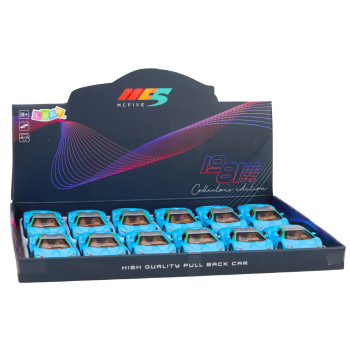 Samochód Sportowy Metalowy Napęd Światła Dźwięki Niebieski 1:32