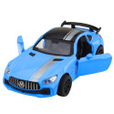 Samochód Sportowy Metalowy Otwierane Drzwi Światła Dźwięki Niebieski 1:32