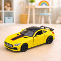 Samochód Sportowy Metalowy Otwierane Drzwi Światła Dźwięki Żółty 1:32