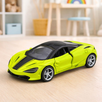 Samochód Sportowy Metalowy Napęd Światła Dźwięki Zielony 1:32