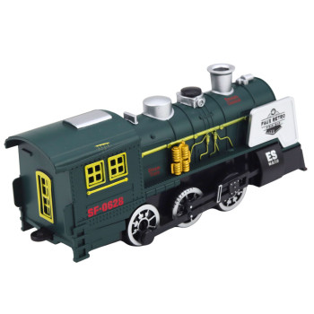 Klasyczna Lokomotywa Czujnik Przeszkód Dym Światła Dźwięki Zielona