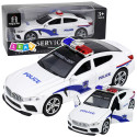 Auto Policyjne Radiowóz Otwierane Drzwi Napęd Światła Dźwięki Biały