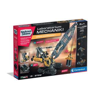 Naukowa Zabawa Laboratorium Mechaniki Dźwig Gąsienicowy Język Polski Clementoni 50402