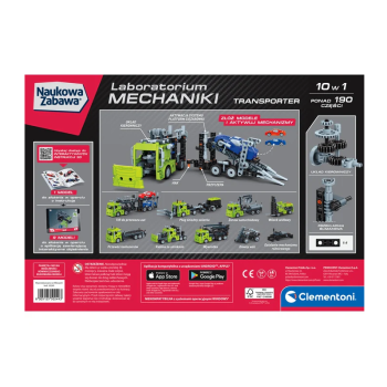 Naukowa Zabawa Klocki Laboratorium Mechaniki Transporter Język Polski Clementoni 50249