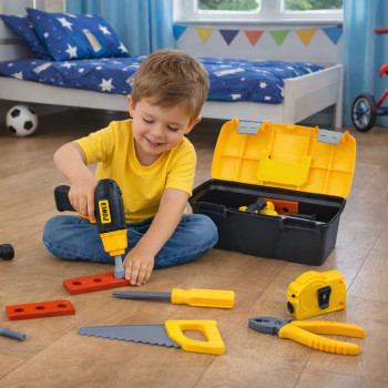 Zestaw Narzędzia w Skrzynce Wkrętarka Na Baterie Akcesoria 23 el.