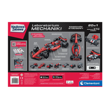 Naukowa Zabawa Laboratorium Mechaniki Samochód Wyścigowy Język Polski Clementoni 50403