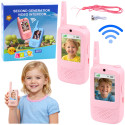 Krótkofalówki Dla Dzieci Wideo Rozmowa Nagrywanie Aparat Różowe