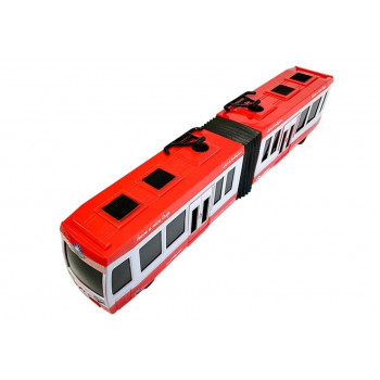 Autobus Przegubowy z Napędem Frykcyjnym Czerwony