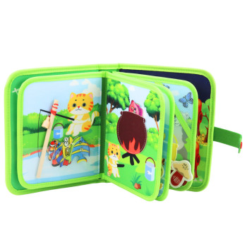 Książeczka Edukacyjna Sensoryczna Filcowa 3D Dzikie Zwierzęta