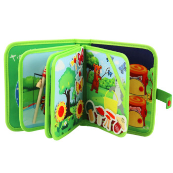 Książeczka Edukacyjna Sensoryczna Filcowa 3D Dzikie Zwierzęta