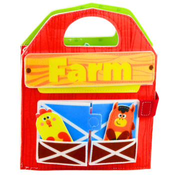 Książeczka Edukacyjna Sensoryczna Filcowa 3D Zwierzęta Domowe Farma